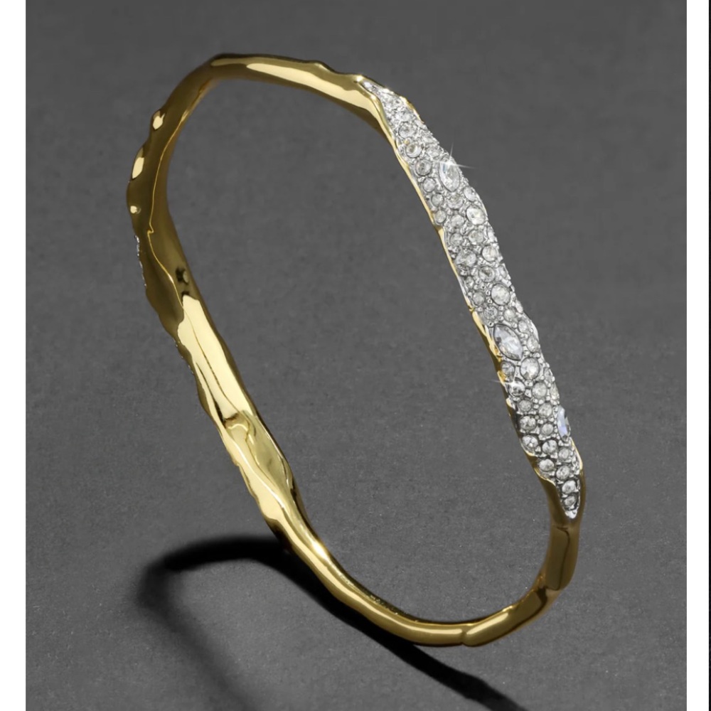 Alexis Bittar Gold and Silver Textured Bracelet